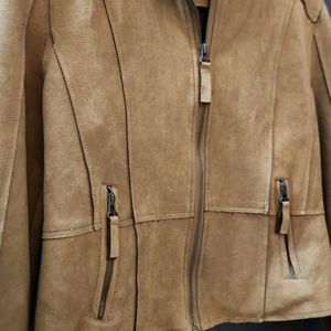 Motorbike Style Suede Jacket