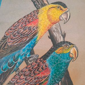 Wall Decor Parrots Painting