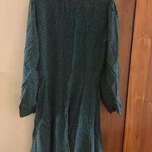 Green Polka Dot Shirt dress