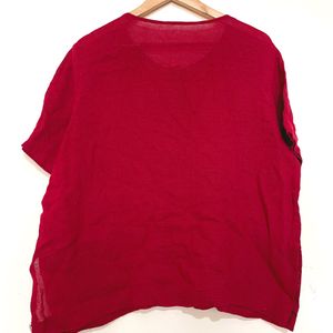 Red Khadi Top