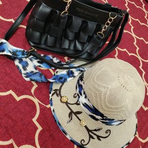 Women Sling Bag And Hat