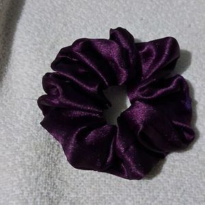 Purple Satin Scrunchies Hand Made With Love