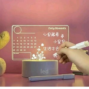 Premium 3D Acrylic Writing Board with Pen & Light