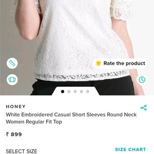 White Embroidered Cold Shoulder Top