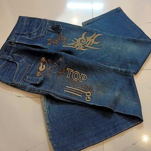 Vintage denim baggy jeans for women