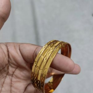 Gold Plated Bangles 4 Piece