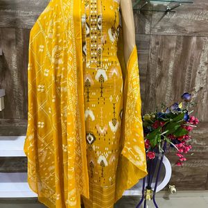 Cotton Embroidery Dress Material