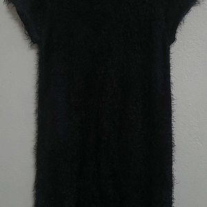 Black Woolen Bodycon Dress