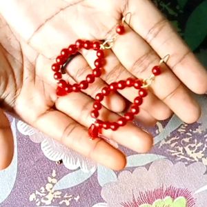 Red Stone Beautiful Earring