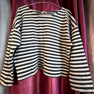 Forever 21 : Blue Grey Striped Pullover