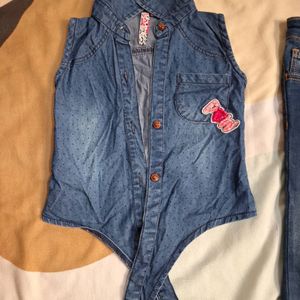 Baby Girls Jeans Top