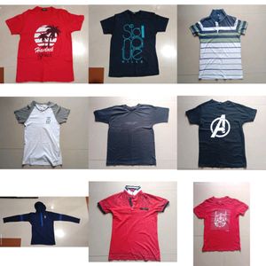 9 T-shirts of various brands