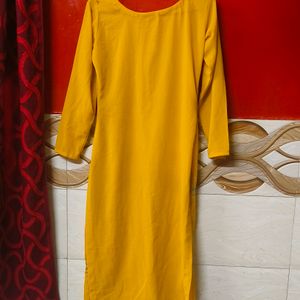 Yellow Georgette Kurti