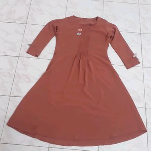 Girls Peach Flared Top