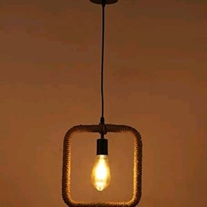 Metal Jute Hanging Lamp