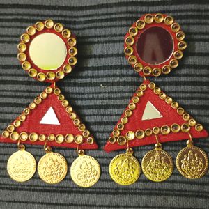 Mahalaxmi Coin Earrings