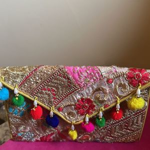 Ethnic Patch Clutch