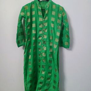 Kurta Top For Women Fluorescent Green Coloured