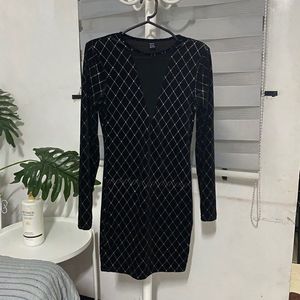 SHEIN tall mesh insert bodycon dress