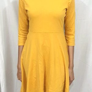 Fit and Flare Dress with 3/4th Sleeves