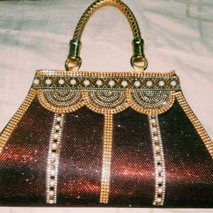 Maroon Party Wear Hand Bag