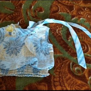 Sleeveless Crop Top with Shorts for Baby