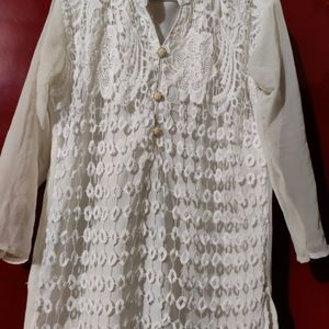 White Long Kurti