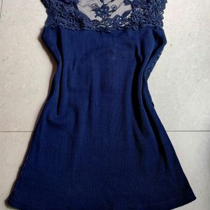 Dark Blue Sleeveless Top