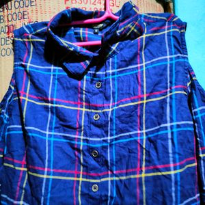 Nevy Blue Checked Shirt( Unused)