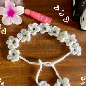 White Crochet Headband