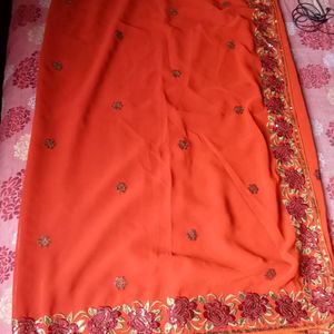 Embroidery Work Saree