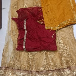 New Lehnga Material Blouse Dupatta