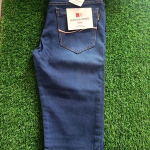 Men's Denim Blue Formal Jeans For Party Wear