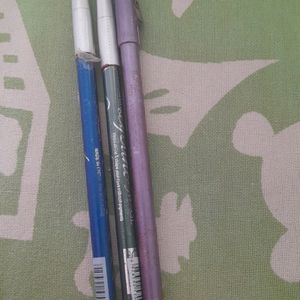 3 Color Eye Kajal Pencils NEW