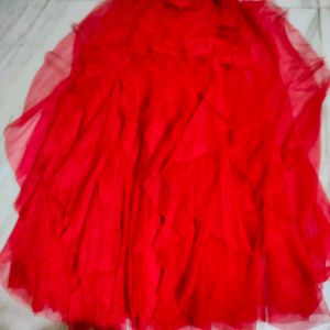 Red Ruffled Skirt