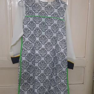 Black White Kurti