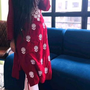 Pure Lucknowi Chikankari Kurti Kurta