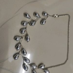 Sliver Beads Necklace Set