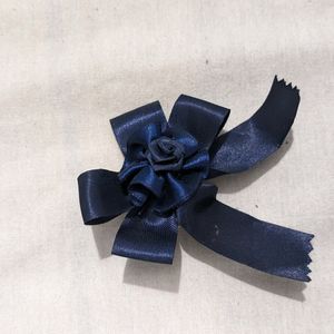 Dark Blue Bow Clips