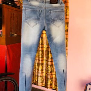 Faded Denim Jeans For Men                        S