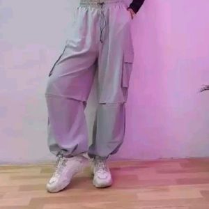 Grey Parachute Pants 💕