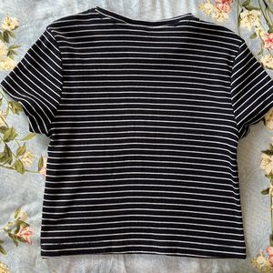 Tokyo Talkies Women Striped Crop Top