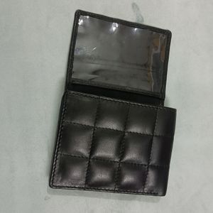 Genuine Leather Quilted Wallet UNISEX