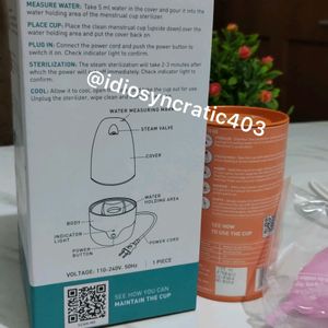 Sirona MENSTRUAL CUP (medium)& ELECTRIC STERILIZER