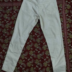 Women's White Denim Pant