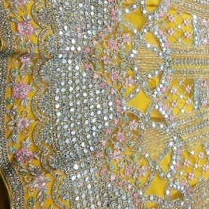 Mirror Work Lehnga Fully Unstitched Blouse