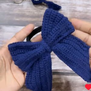 Crochet Bow Keychain In Different Colours