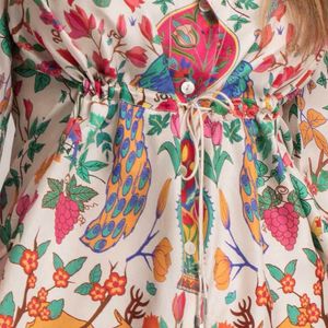 Peacock Cinched Shirt Jacket