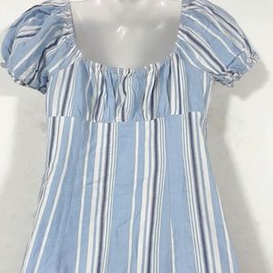 Forever 21 Light Blue Stripped Dress