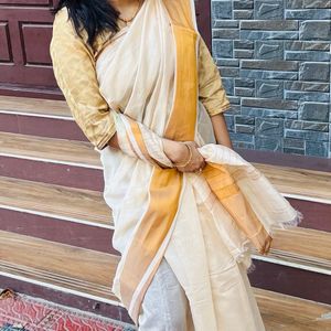 Golden Saree At Lowest Price☀️